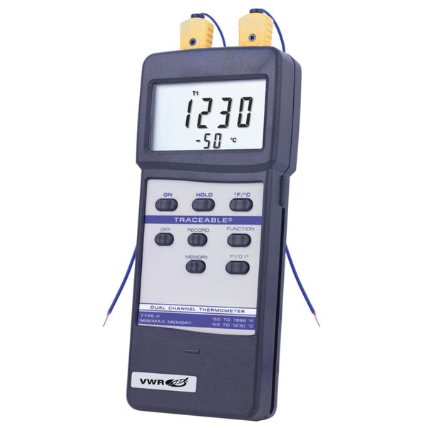 VWR® Dual Channel Thermometer | HMA Lab Supply